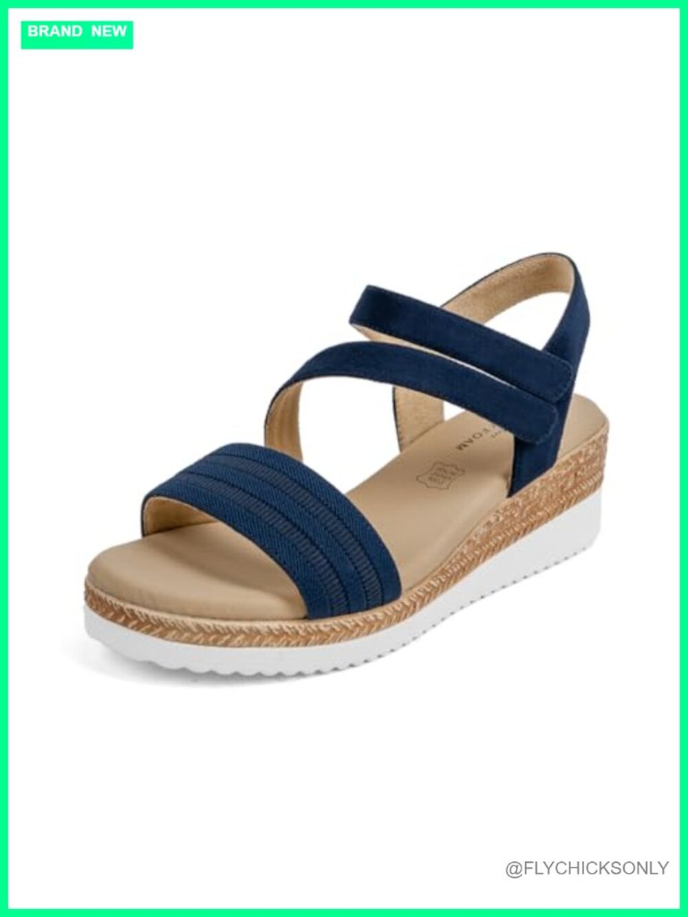 Women's Wedge Sandals Platform Ankle Straps Leather Lining Comfortable Walking